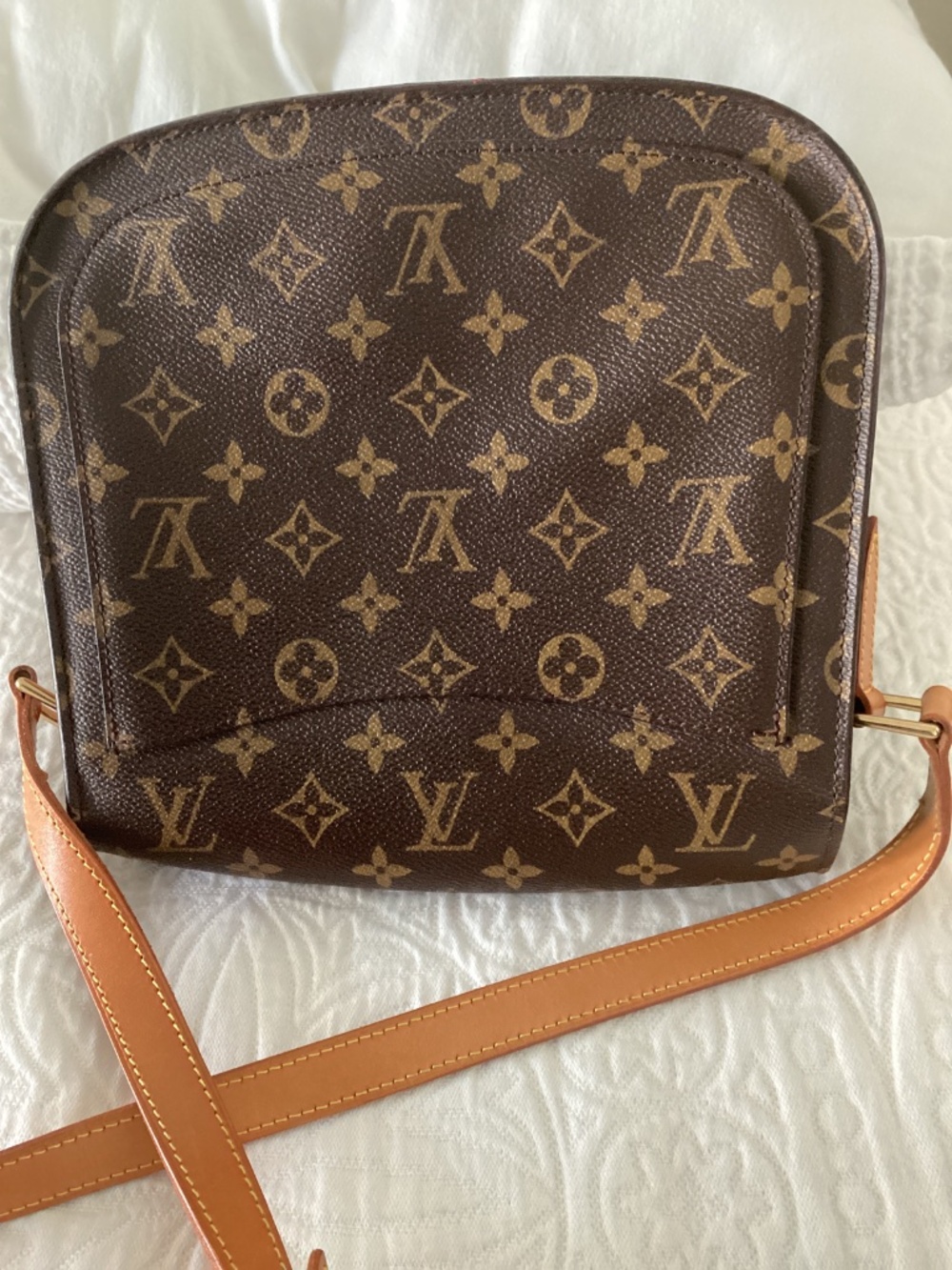 Louis Vuitton Monogram Crossbody in Brown and Tan with Gold Hardware - Picture 8 of 10